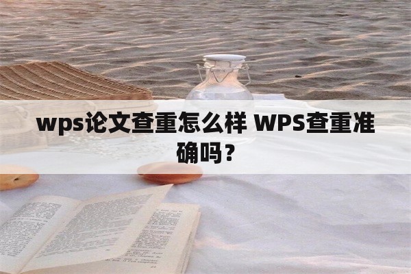wps论文查重怎么样 WPS查重准确吗？